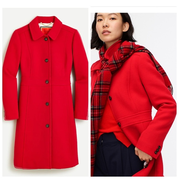J. Crew Jackets & Blazers - COPY - J Crew Classic Day Coat Bright Cherry 12Ta…
